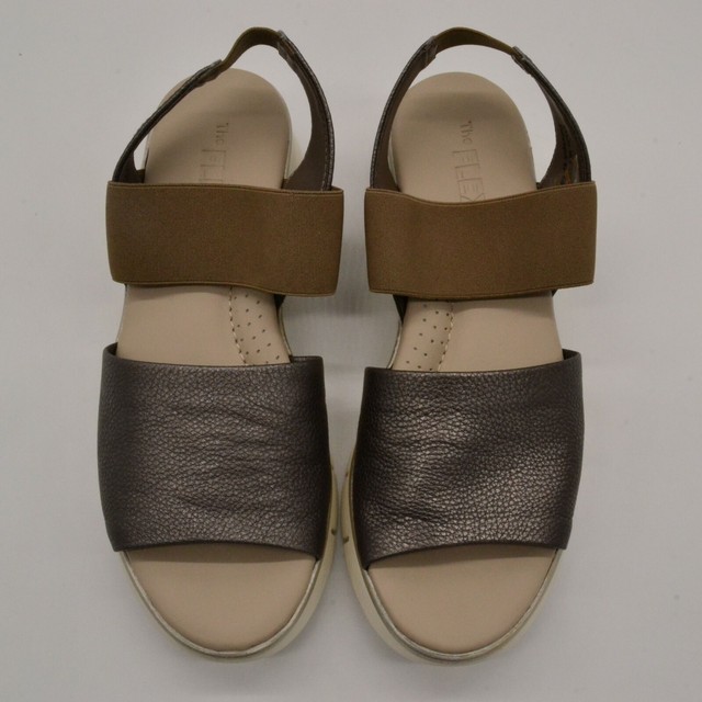 The Flexx Womens Cushy Leather Back Strap Sandals US Size 9M Pewter New | eBay