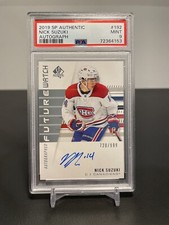 2019-20 Upper Deck SP Authentic Nick Suzuki Future Watch Auto Rookie /999 PSA 9