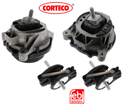 OEM Engine Motor Mount + Transmission Mount 4pcs Corteco for BMW 328i 428i 12-13