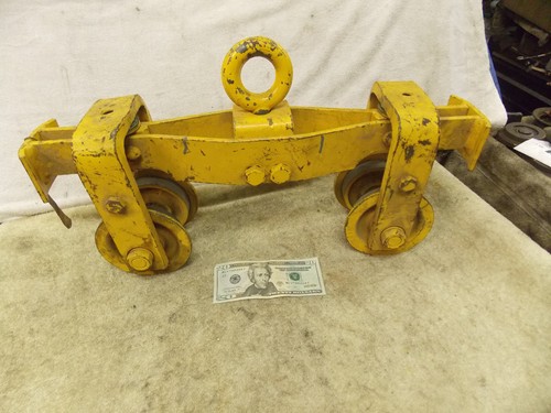 1Ton OverHead Hoist Trolley 3-3/8" Straight or Curved 2000 lb. 4" wheels 14" Lg