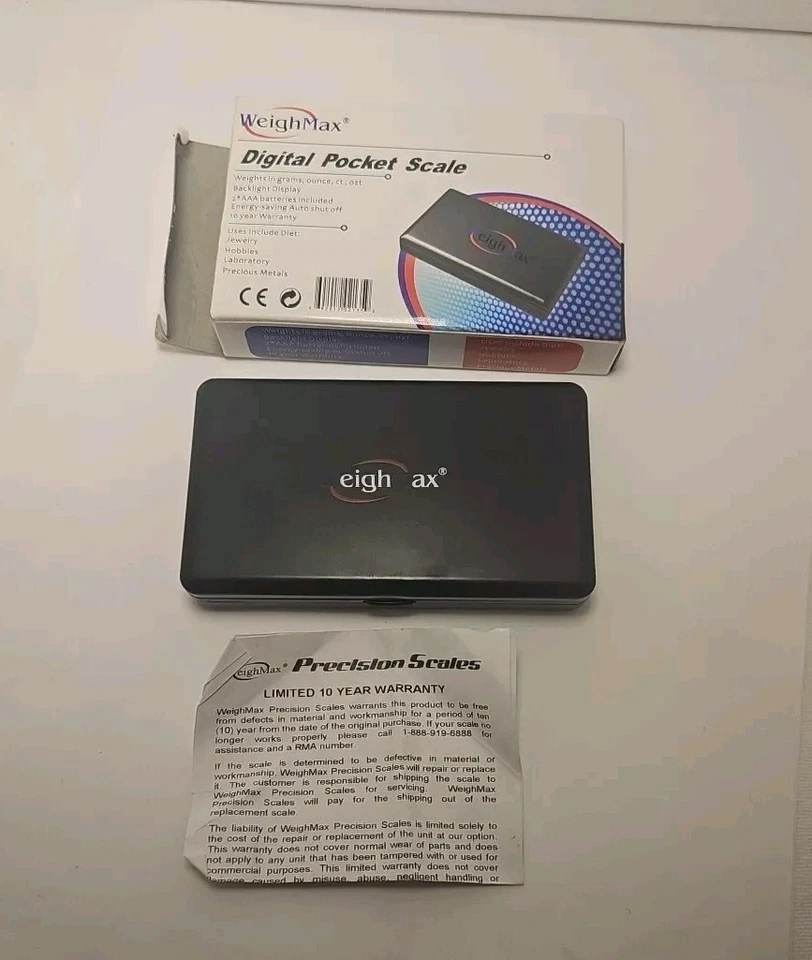 Báscula de bolsillo digital negra WeighMax W-SM650 1x Scale | Cubierta protectora | 650G Foto 3 de 3