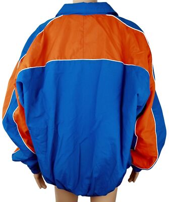 Vintage Team Apparel Jacket Orange Blue Colorblock 80s 90s New Men