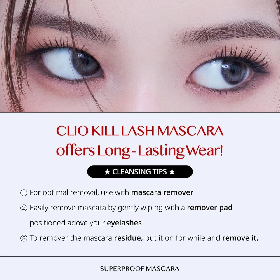 [CLIO] RÍMEL SUPERPROOF KILL LASH 7g / Peso neto 0,24 Oz. Foto 3 de 4