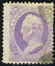 US # 153  24¢ Scott, Average used lightly cancelled