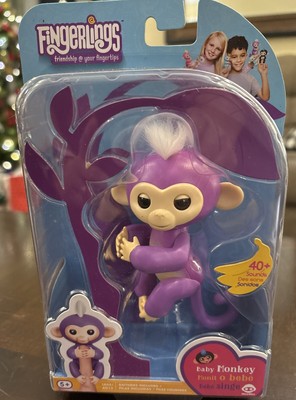 New OS Fingerlings MIA Purple Baby Monkey WowWee Interactive Toy Sealed On Card