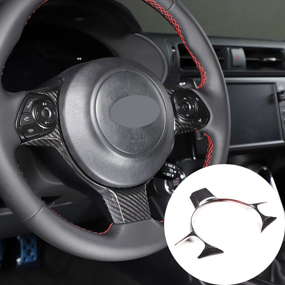 Carbon Fiber Steering Wheel Button Cover For Toyota 86/Subaru BRZ 2017-2022 - Изображение 3 из 4