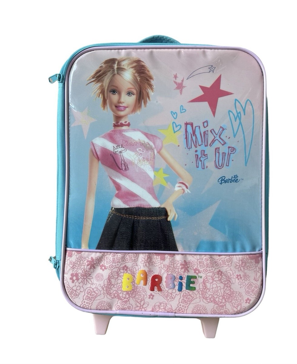 VTG Mattel Toys Barbie Doll Rolling Suitcase
