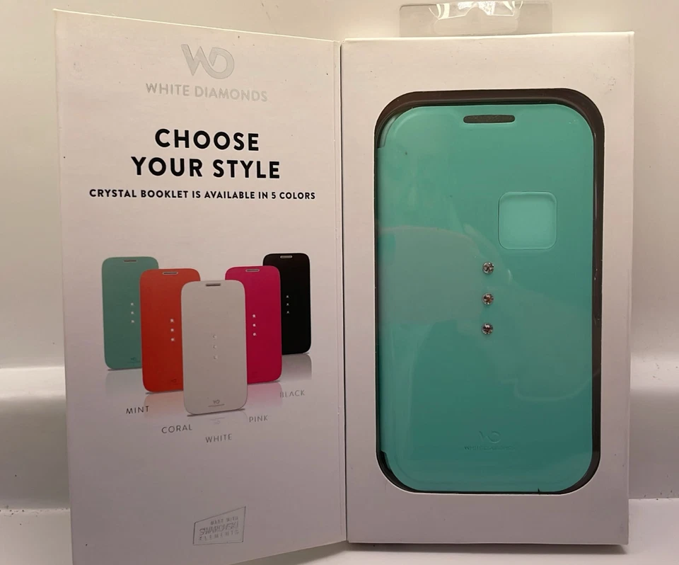 Funda folleto cristal diamantes blancos para Samsung Galaxy S4 - Como nueva Foto 3 de 4