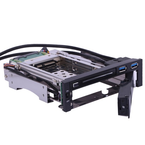 Dual Bay 2.5" 3.5" Hard Drive HDD Trayless Internal Rack Q8J2 - Picture 4 of 10