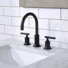 Oil Rubbed Bronze Bathroom Two-Handle Faucet, 8" Widespread