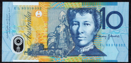 AUSTRALIAN BANKNOTE: 1993 $10 FRASER / EVANS POLYMER ISSUE LOOKS UNC #BN348