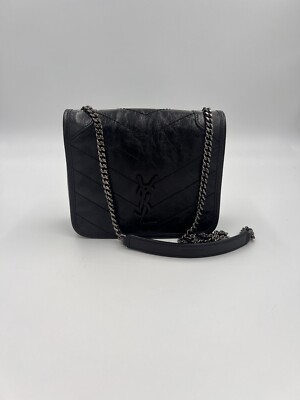 YSL Niki Wallet on Chain Black Matelasse