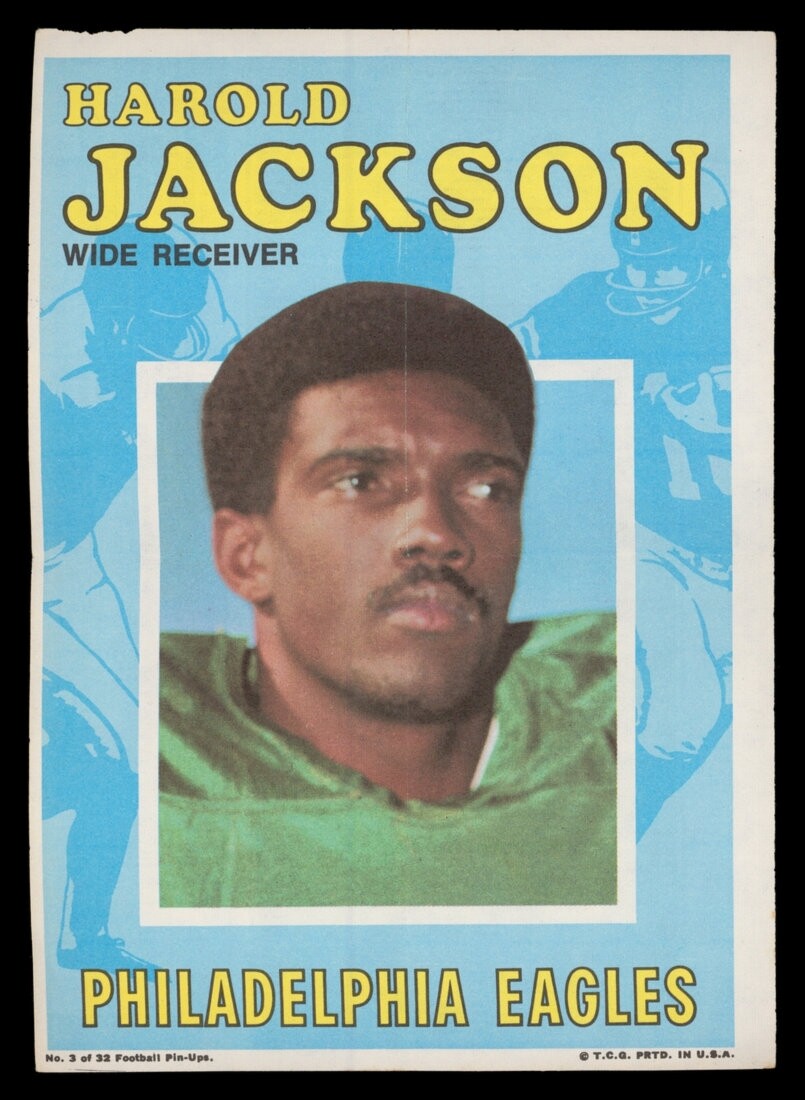 1971 Topps Posters Inserts Set-Break # 3 Harold Jackson *GMCARDS*