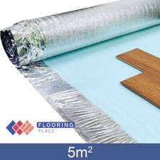3mm Silver Acoustic Underlay - 5m2 - For Wood & Laminate Flooring with overlap