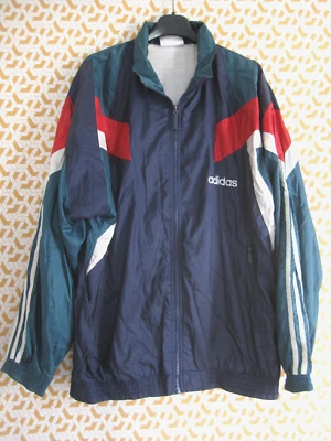 Veste Adidas marine 90'S Toile Nylon polyester jacket sport Homme - 174 / M - Photo 1/4