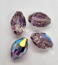 4pc Swarovski Crystal Light Amethyst AB Faceted Oval 5200 Beads; 18mm or 21mm