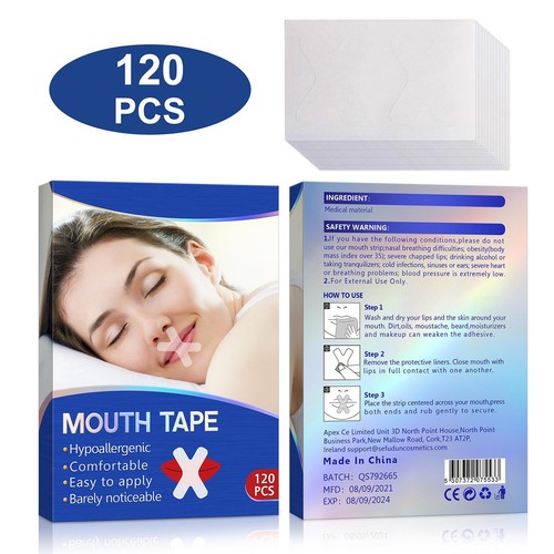 240 pcs Mouth Tape Anti-Snoring Seal Tape For Snoring And Nasal Breathing - Picture 4 of 12