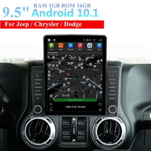 9.5" Android Stereo Radio Player GPS For Jeep Wrangler Unlimited Liberty Patriot - Afbeelding 1 van 12