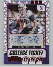 2021 Contenders Draft Picks Red Explosion #178 Paddy Fisher Rookie Auto V98702 