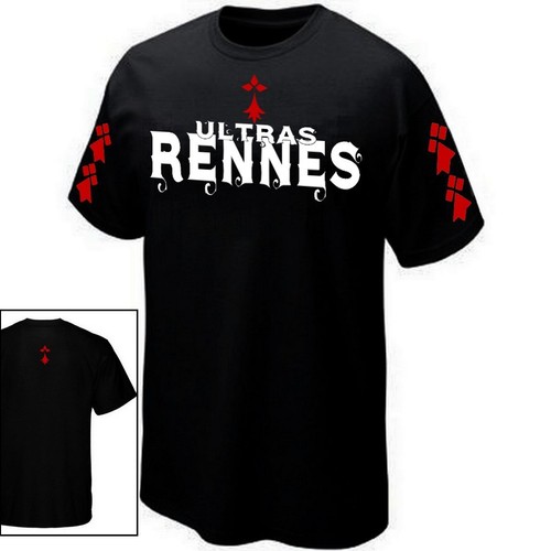 T-shirt Armoiries Stade Rennais, Drapeau Français, Ultra, Neuf