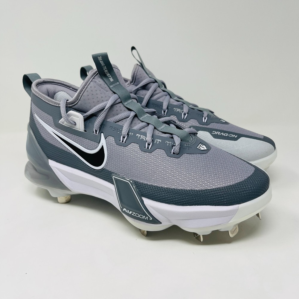 Nike Force Zoom Trout 9 Elite Baseball Cleats Mens Size 8.5 Wolf Grey FB2906-002