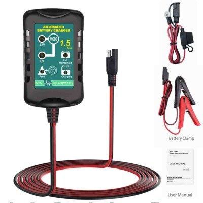 #ad #ad 12V 1.5A Car Battery Charger Maintainer Auto Trickle RV for Truck Motorcycle ATV $19.98