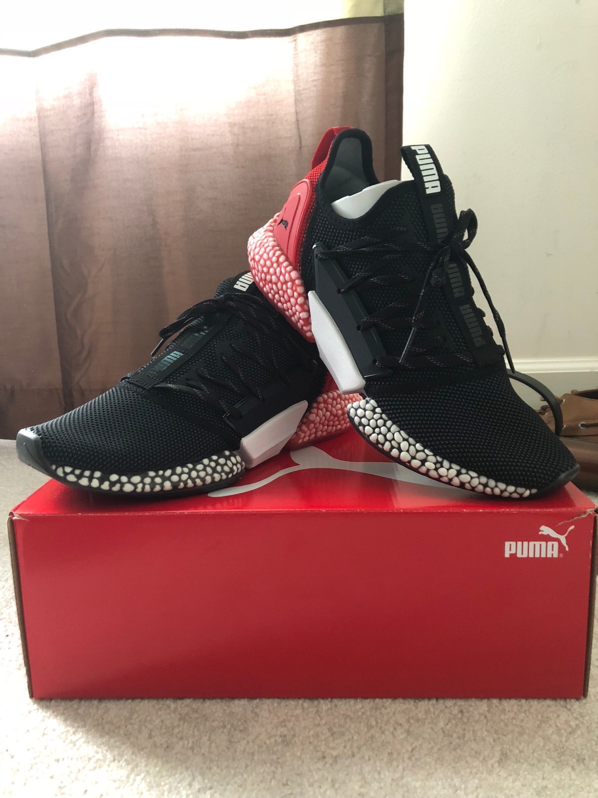 Puma Hybrid Rocket Runner, Black and Red, US Shoe Size 10, Never Worn Puma Hybrid Rocket Runner, Black and Red, US Shoe Size 10, Never Worn