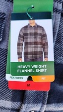 Orvis Men's Big Bear Heavy Weight Flannel Shirt - Ale Gray Plaid Medium