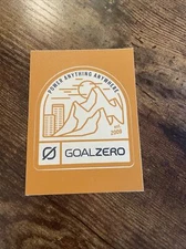 Goalzero Power Anything Anywhere Orange/Yellow Sticker Decal! Outdoor Hiking