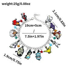 Aladdin Jasmine Princess  Charm Bracelet Charms Antique Silver Alloy Jewellery