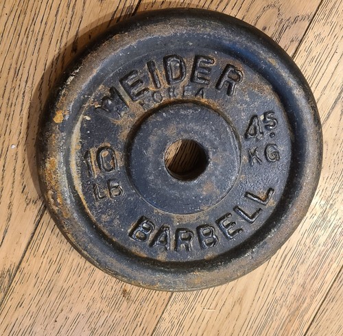 (1) Vintage 10 Pfund Gewicht Weider Langhantelplatte - 1" Korea