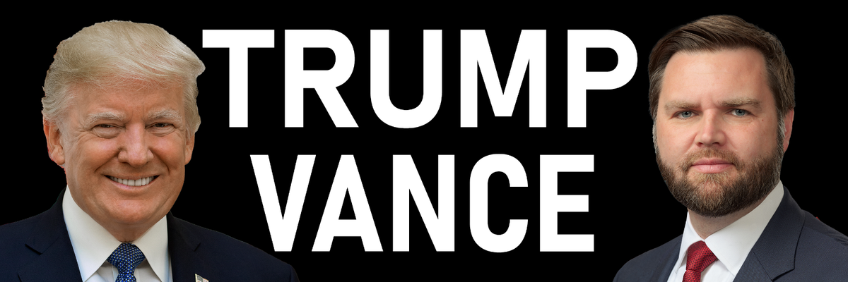 Trump Vance 2024 Sticker - 4x9 Inch Large Political Decal Made In USA
