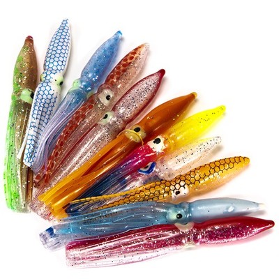 10pcs 8cm Soft Lure Squid Artificial Bait Lures Octopus Tuna Sailfish