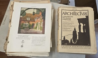Scribner's Sons 1920s Architecture Magazine with Ads & Photographs Ephemera