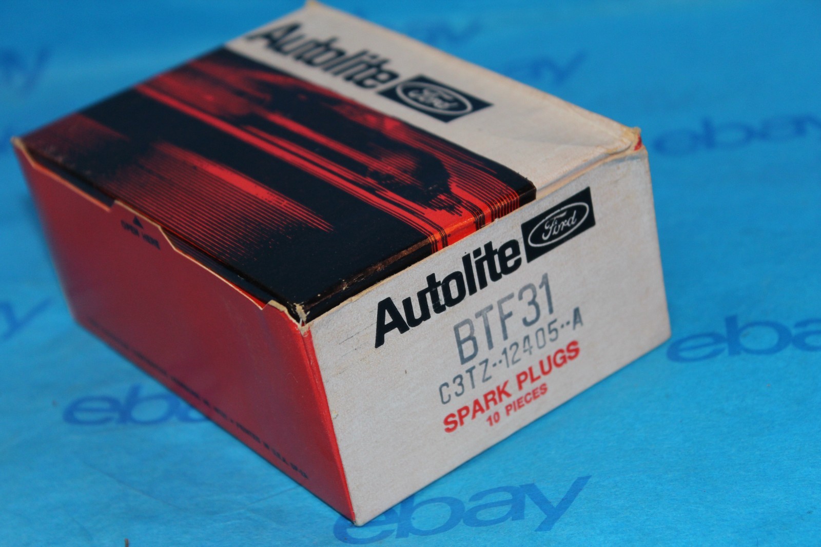 Vintage NOS 10 Pack Autolite Motorcraft Ford BTF31 C3TZ-12405-A Spark Plugs