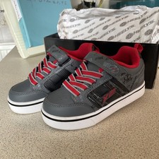 Scarpe da ginnastica grigie e rosse HEELYS con ruote da skate unisex UK 1 