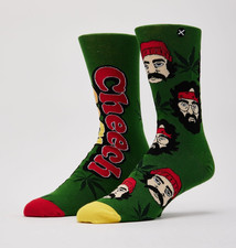 Men's Odd Sox Cheech Chong Split Graphic Crew Socks 1 Pair