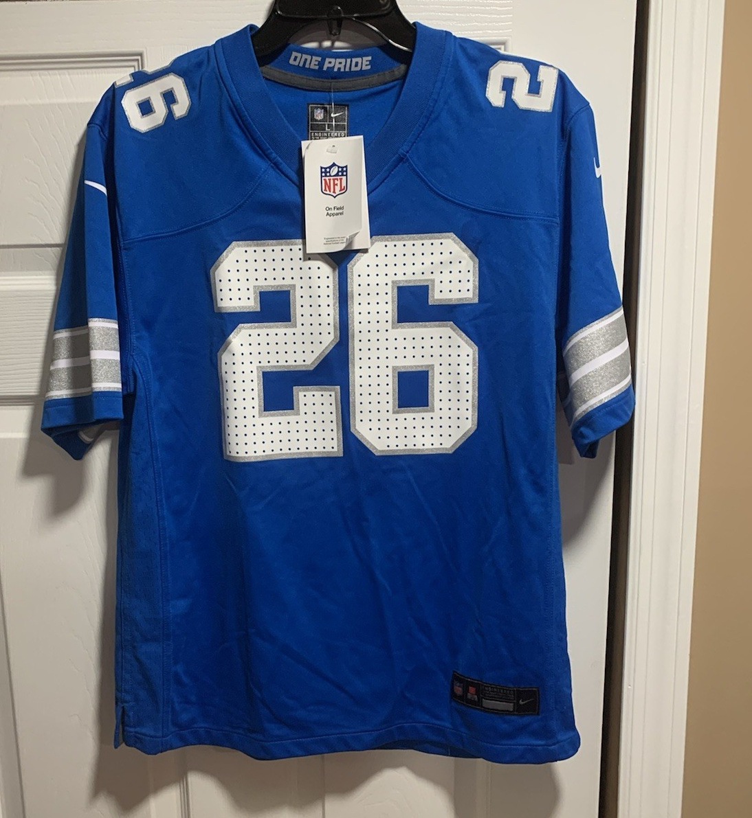 Nike Detroit Lions #26 Jahmyr Gibbs Official NFL Football Jersey