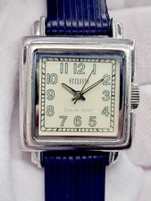 Orologio Ecclissi Argento Sterling 925 Donna 25mm Tank Quartz [N. MINT] Nuovo Batt