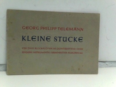 Kleine Stücke für zwei Blockflöten im Quintabstand oder andere Instrumente Bären