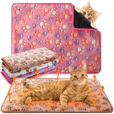 4 Pack Self Heating Cat Bed Cat Self Warming Pad with Dog Paw 16 x 20 Inches