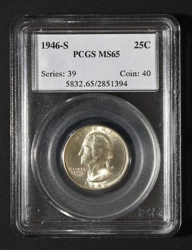 1946-S Washington Quarter PCGS MS65