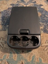 07-13 Silverado Center Console Jump Seat Lid Storage Cup Holder Black Oem