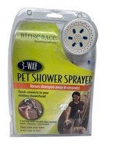 Rinse Ace 3 Way Pet Shower Sprayer with 8 Foot Hose. New
