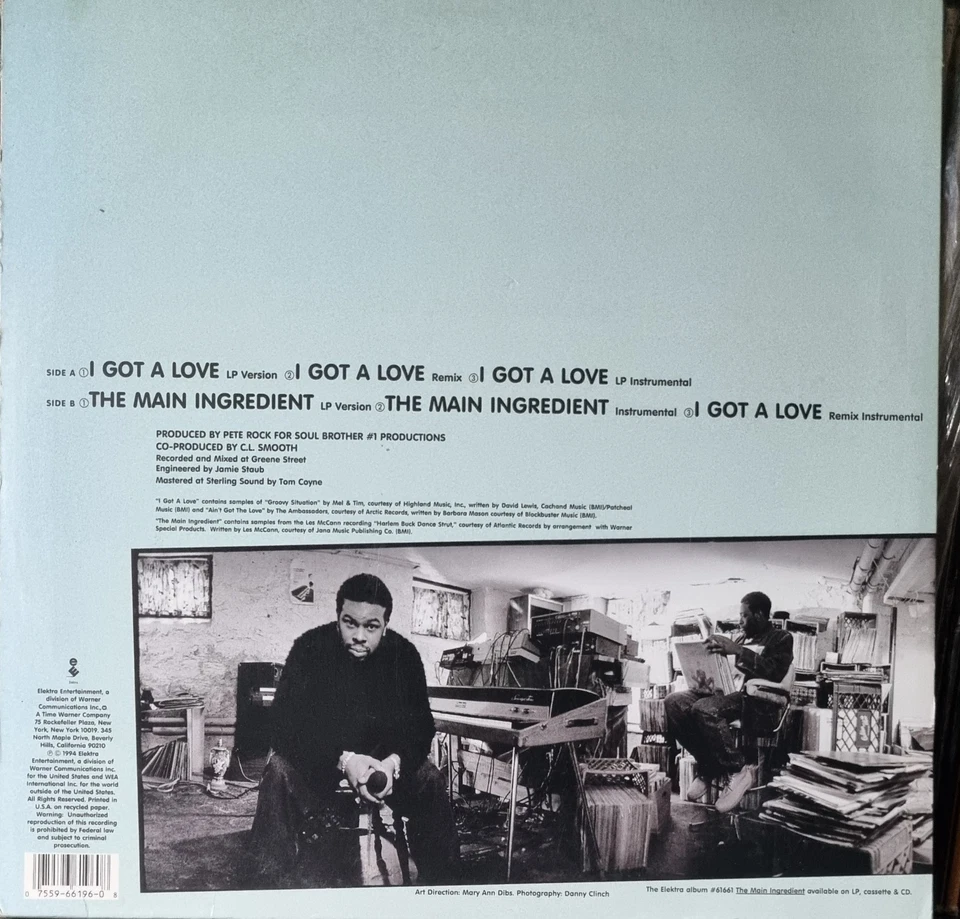 Pete Rock & C.L. Smooth – I Got A Love / The Main Ingredient (Elektra) 1994 12" - Image 3 of 4