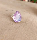Rose Quartz 925 Sterling Silver Band & Statement Ring Handmade Ring All Size