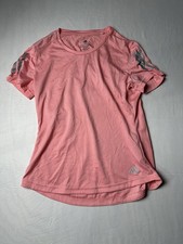 Adidas Aeroready Women  s Medium Pink Mesh Performance Athletic Training Top