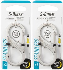 Nite Ize S-Biner SlideLock Stainless Steel Carabiner 3 - Stainless 2-Pack 