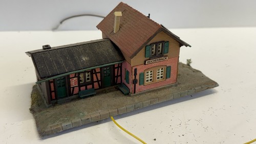 Kibri N Gauge Kit Built Reichenbach Station Building with Lights