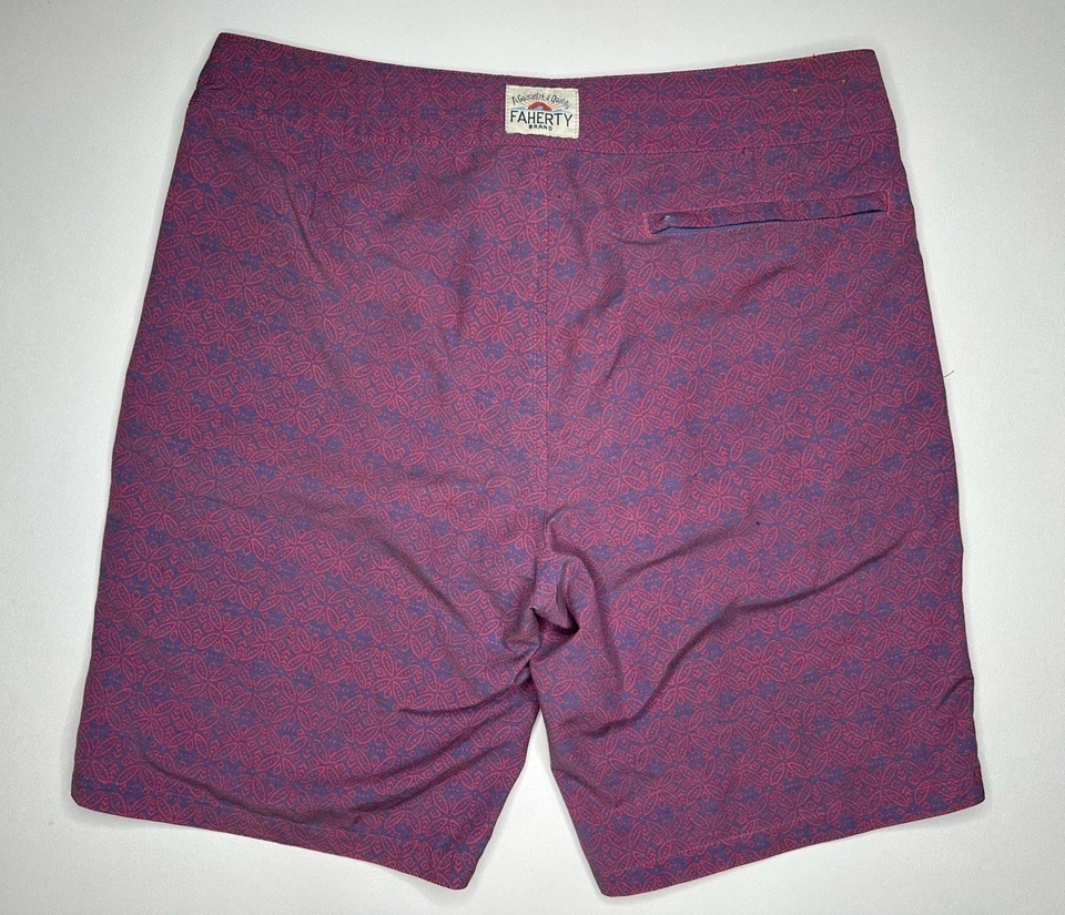 Pantalones Cortos Faherty Board Geométricos Estampado AOP Sin Forro | 32 Foto 2 de 4